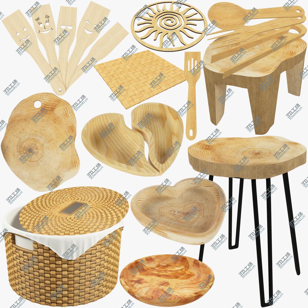 images/goods_img/20210319/3D Kitchen Wooden Utensils and Furniture Collection V1 model/1.jpg
